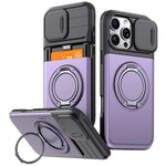 Custodia per telefono con protezione per fotocamera scorrevole, slot per scheda e rotazione a 360 gradi., For iPhone 17 Pro Max, For iPhone 17, For iPhone 16 Pro Max