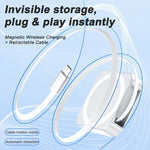 Caricabatterie wireless magnetico 3 in 1 da 15 W con cavo Type-C retrattile