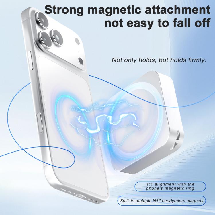 Caricabatterie wireless magnetico 3 in 1 da 15 W con cavo Type-C retrattile
