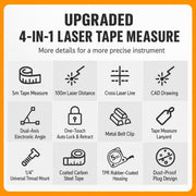 Telemetro laser a infrarossi 4 in 1 con Bluetooth 100 m