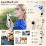 Ventilatore portatile H27 con display digitale e ricarica Type-C