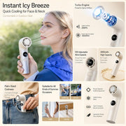Ventilatore portatile H27 con display digitale e ricarica Type-C