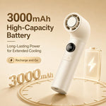 Ventilatore portatile H27 con display digitale e ricarica Type-C