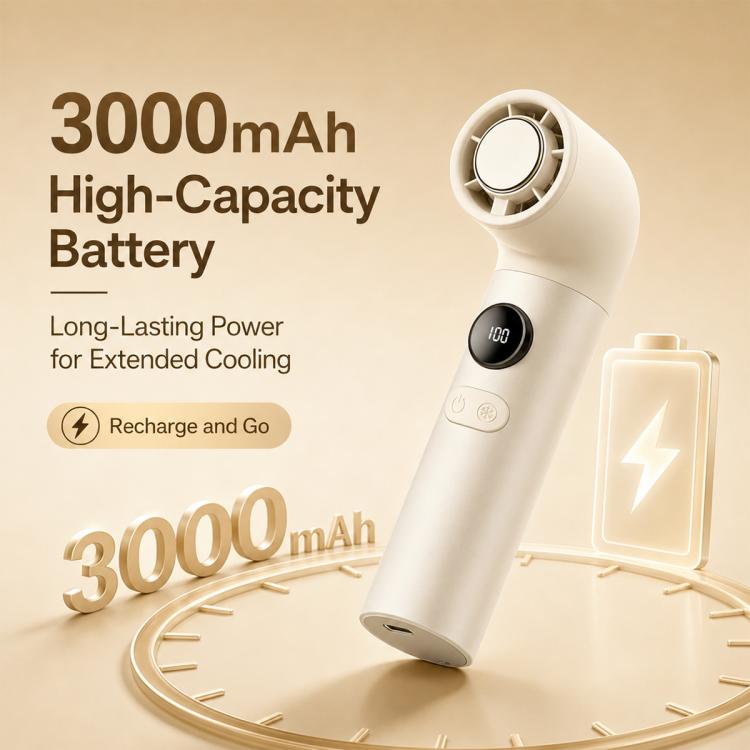 Ventilatore portatile H27 con display digitale e ricarica Type-C
