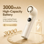 Ventilatore portatile H27 con display digitale e ricarica Type-C
