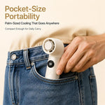 Ventilatore portatile H27 con display digitale e ricarica Type-C