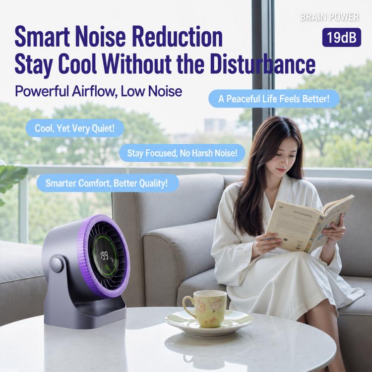 Ventilatore da tavolo a doppia canalizzazione con display digital