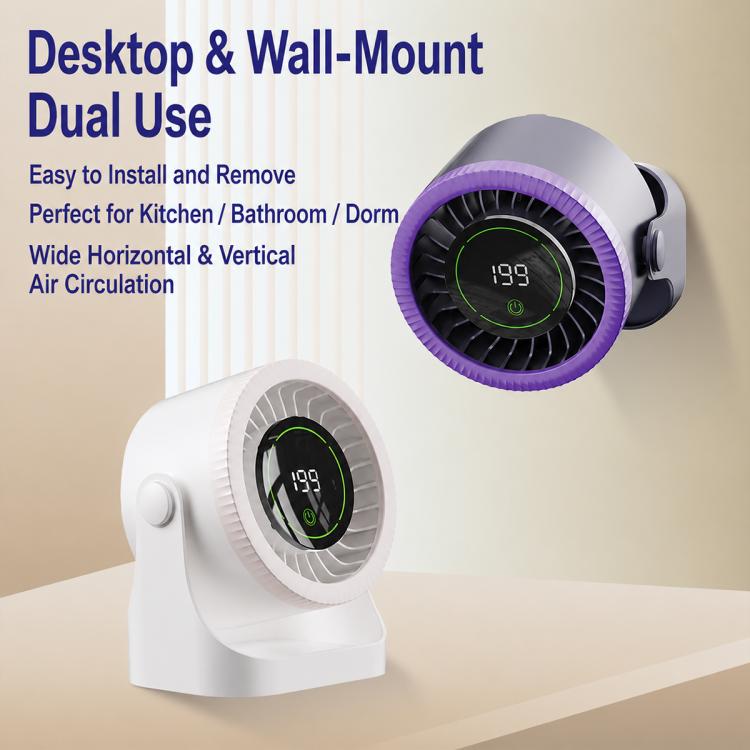 Ventilatore da tavolo a doppia canalizzazione con display digital