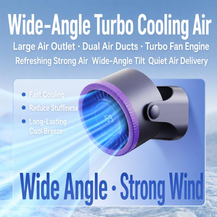 Ventilatore da tavolo a doppia canalizzazione con display digital
