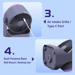 Ventilatore da tavolo a doppia canalizzazione con display digital