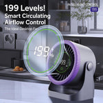 Ventilatore da tavolo a doppia canalizzazione con display digital