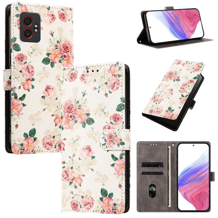 CH002 Custodia per telefono in pelle vegana con fibbia e disegno colorato, For Galaxy XCover7 Pro, For Galaxy XCover7