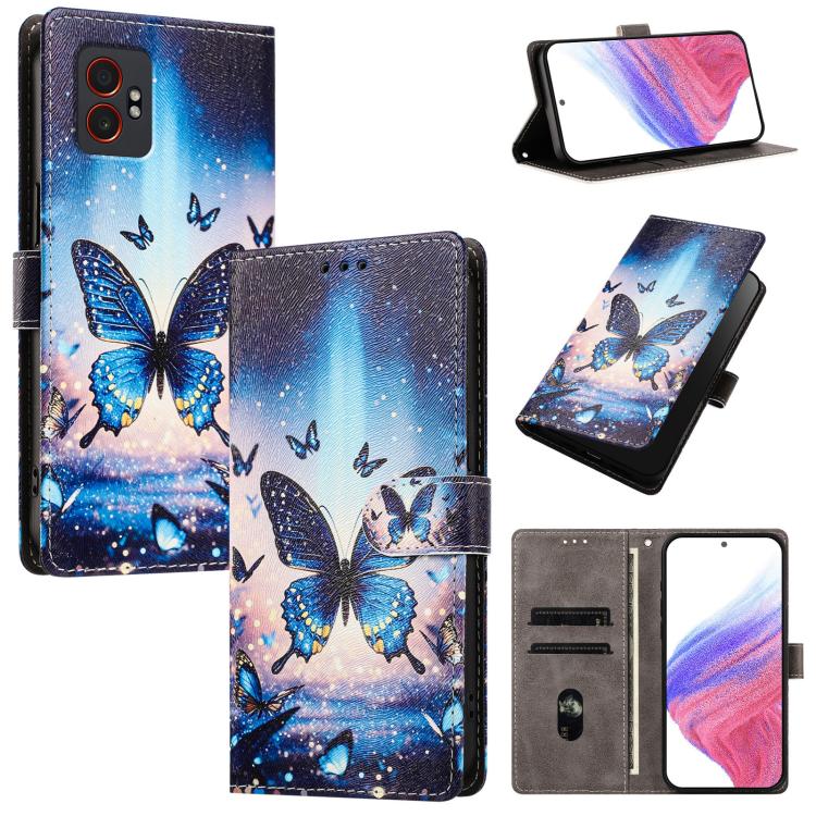 CH002 Custodia per telefono in pelle vegana con fibbia e disegno colorato, For Galaxy XCover7 Pro, For Galaxy XCover7