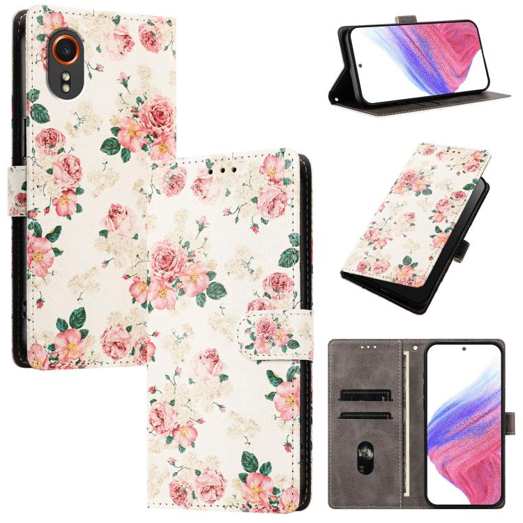 CH002 Custodia per telefono in pelle vegana con fibbia e disegno colorato, For Galaxy XCover7 Pro, For Galaxy XCover7
