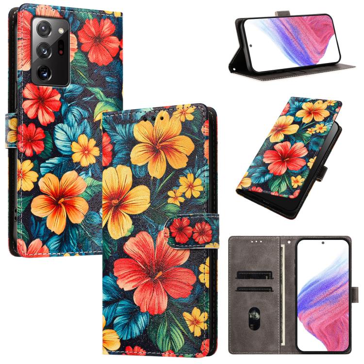 CH002 Custodia per telefono in pelle vegana con fibbia e disegno colorato, For Galaxy Note20 Ultra 5G, For Galaxy Note20 5G