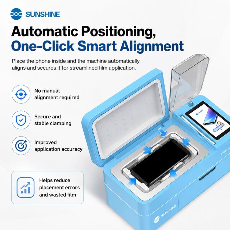 SUNSHINE C3 Mix Ultra Macchina da taglio e laminazione intelligente a vuoto da 12,9 pollici con posizionamento automatico e polimerizzazione UV, AU Plug, EU Plug, UK Plug, US Plug