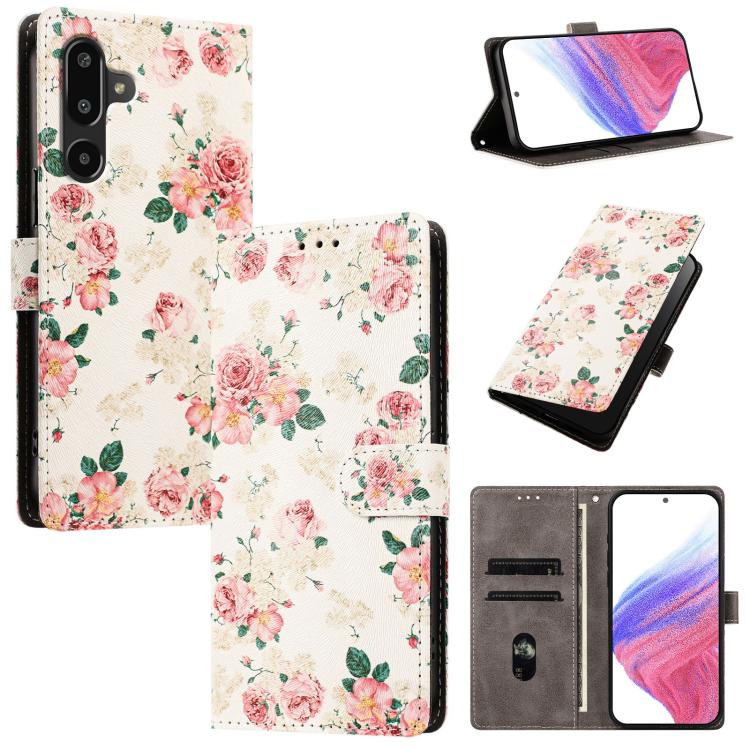 CH002 Custodia per telefono in pelle vegana con fibbia e disegno colorato, For Galaxy F16 5G, For Galaxy F06 5G