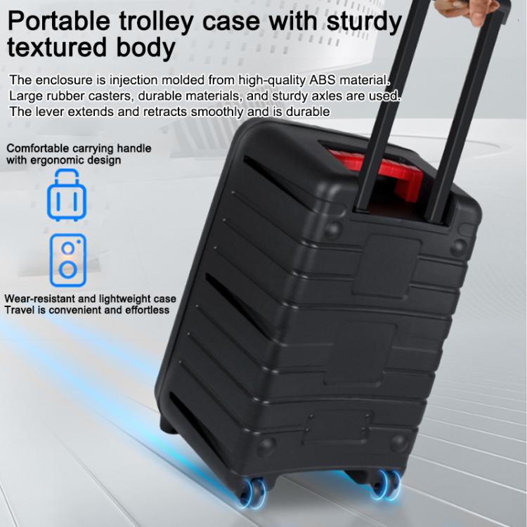 N-625 Altoparlante Bluetooth portatile con woofer RGB da 12 pollici per karaoke all'aperto e doppio microfono wireless, con ruote e illuminazione a LED., US Plug, EU Plug, UK Plug