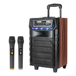 N-810 Altoparlante Bluetooth per karaoke da esterno con woofer da 8 pollici, illuminazione RGB e doppio microfono wireless., US Plug, EU Plug, UK Plug