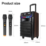 N-810 Altoparlante Bluetooth per karaoke da esterno con woofer da 8 pollici, illuminazione RGB e doppio microfono wireless., US Plug, EU Plug, UK Plug