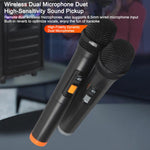 N-810 Altoparlante Bluetooth per karaoke da esterno con woofer da 8 pollici, illuminazione RGB e doppio microfono wireless., US Plug, EU Plug, UK Plug