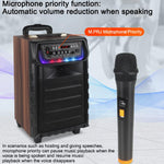N-810 Altoparlante Bluetooth per karaoke da esterno con woofer da 8 pollici, illuminazione RGB e doppio microfono wireless., US Plug, EU Plug, UK Plug