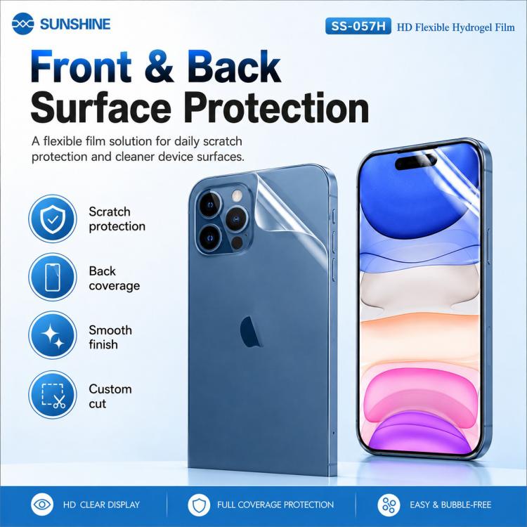 Pellicola protettiva HD in idrogel TPU flessibile SUNSHINE SS-057H 50 in 1 per macchina da taglio SS-890C, SS-057H