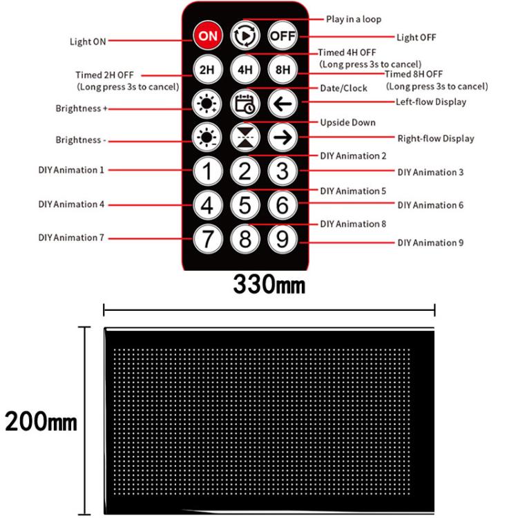 Schermo pubblicitario LED flessibile USB 32x64-32x192 pixel