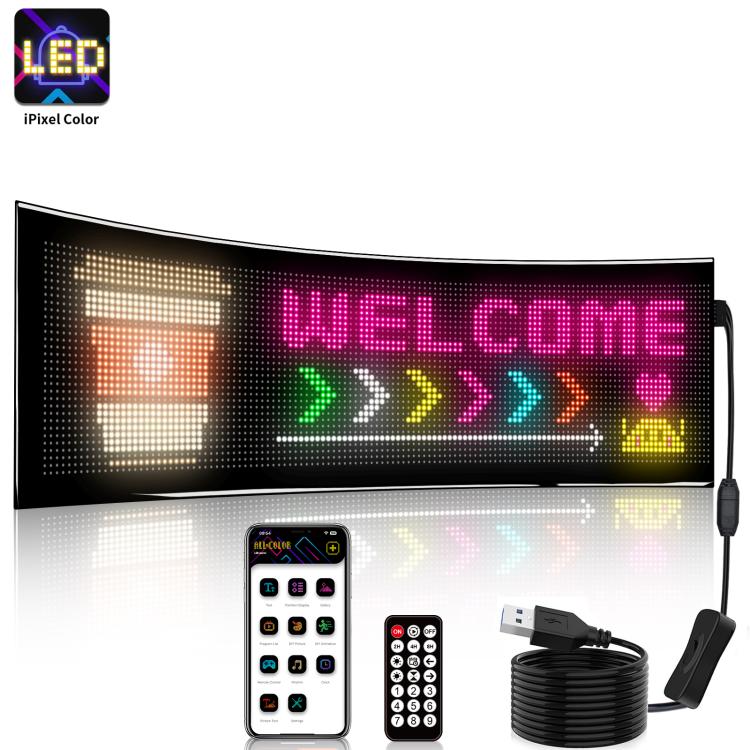 Schermo pubblicitario LED flessibile USB 32x64-32x192 pixel
