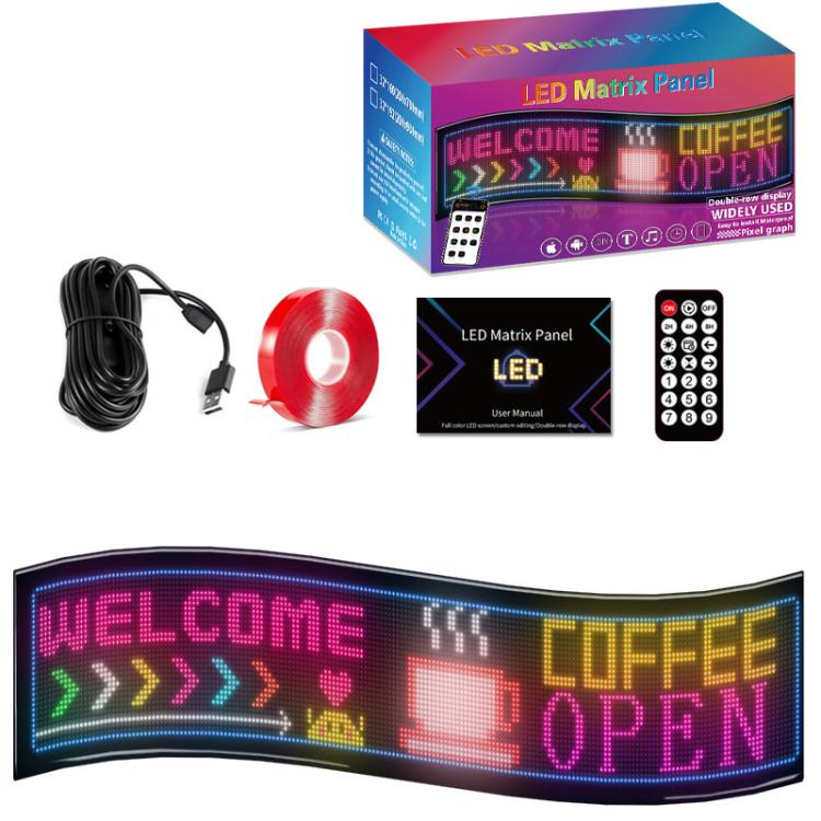 Schermo pubblicitario LED flessibile USB 32x64-32x192 pixel