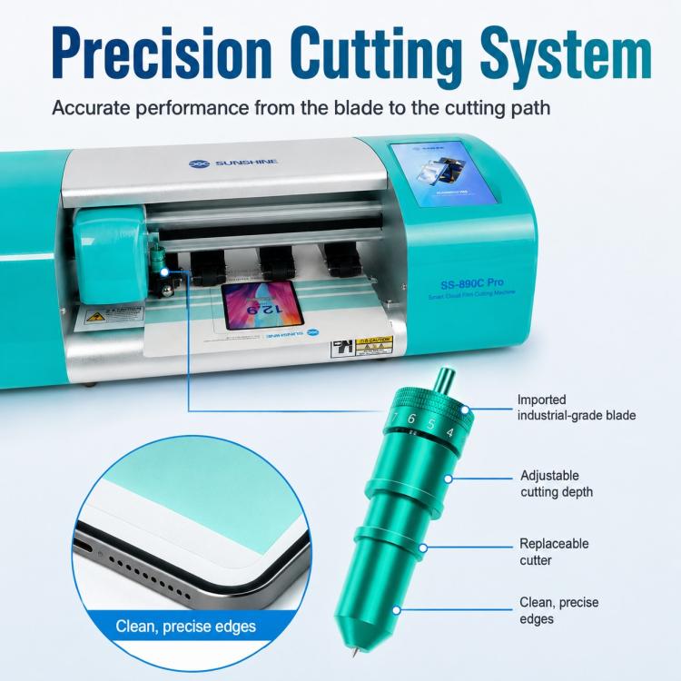 SUNSHINE SS-890C Pro Macchina da taglio automatica a doppia intelligenza per pellicole idrogel flessibili da 12,9 pollici, AU Plug, EU Plug, UK Plug, US Plug