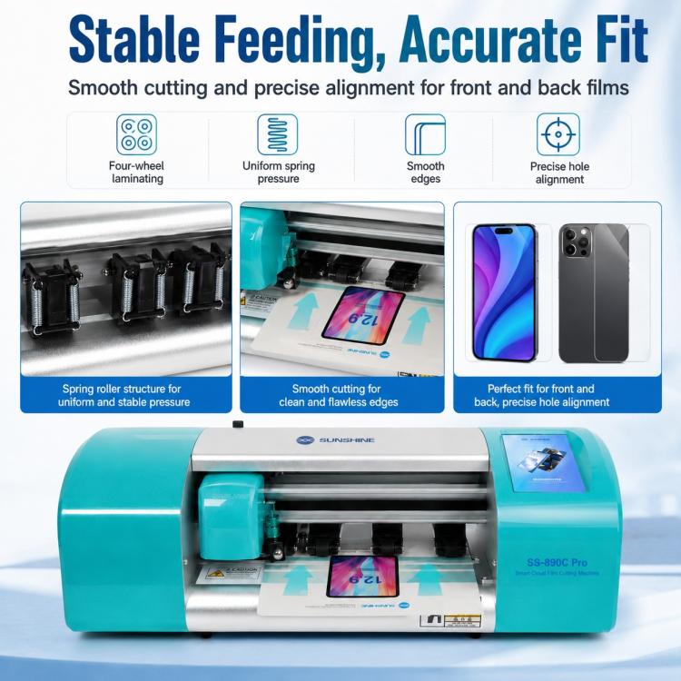 SUNSHINE SS-890C Pro Macchina da taglio automatica a doppia intelligenza per pellicole idrogel flessibili da 12,9 pollici, AU Plug, EU Plug, UK Plug, US Plug