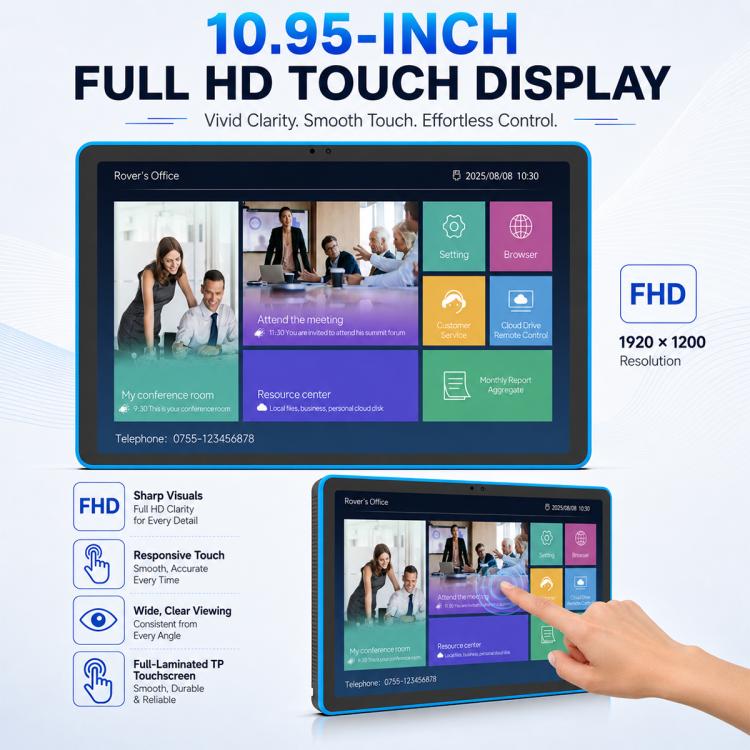 Schermo touch screen HD 10,95" Android 14 RK3576S Quad Core