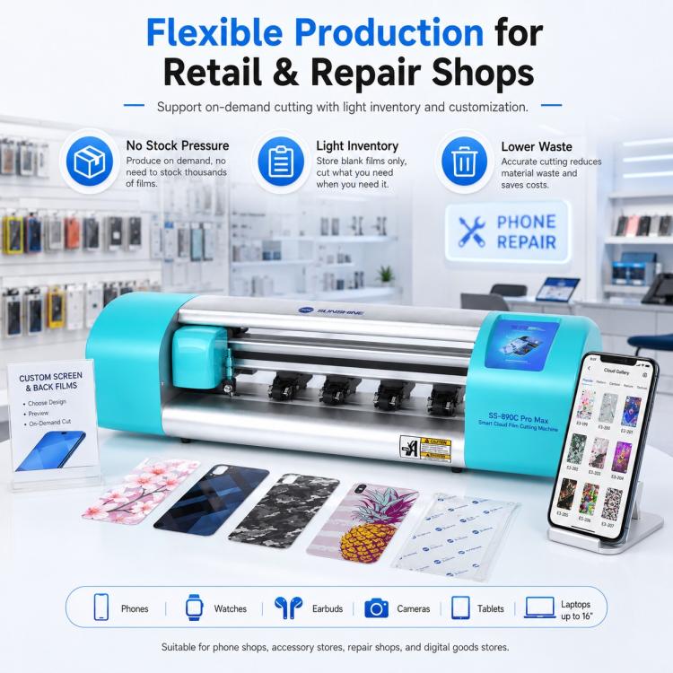 SUNSHINE SS-890C Pro Max Macchina da taglio automatica a doppia intelligenza per pellicole idrogel flessibili da 16 pollici, AU Plug, EU Plug, UK Plug, US Plug