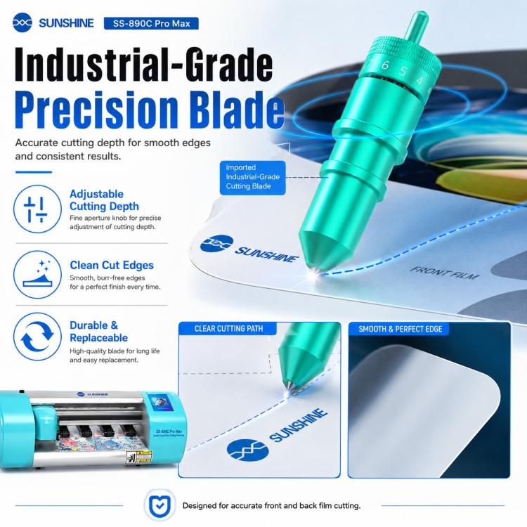 SUNSHINE SS-890C Pro Max Macchina da taglio automatica a doppia intelligenza per pellicole idrogel flessibili da 16 pollici, AU Plug, EU Plug, UK Plug, US Plug