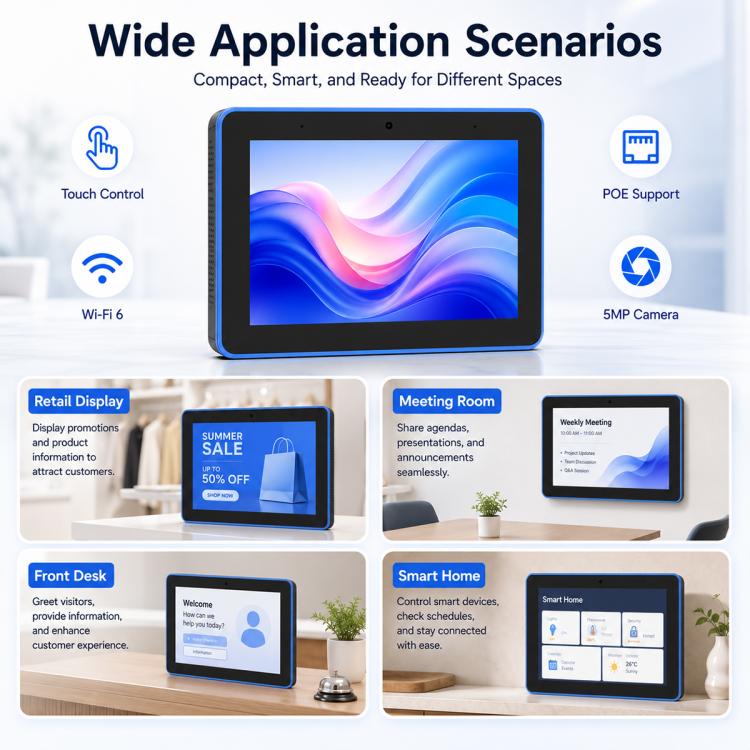 Display digitale touchscreen HD 8 pollici Android 11