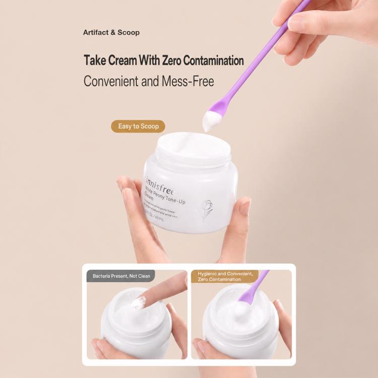 Set di 3 mini spatole raschianti in silicone a doppia testa per flaconi cosmetici.