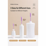 Set di 3 mini spatole raschianti in silicone a doppia testa per flaconi cosmetici.