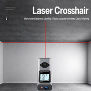 Telemetro laser a croce 3 in 1 con righello digitale per misurare, 40m