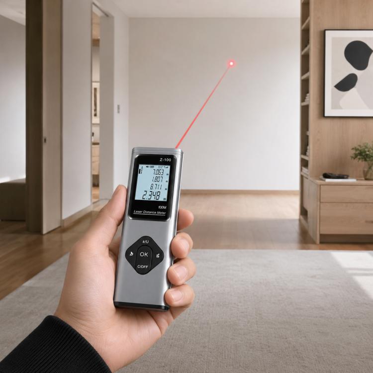 Telemetro laser a croce 3 in 1 con righello digitale per misurare, 40m