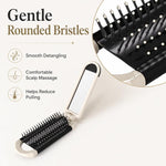 Specchio massaggiante pieghevole portatile 2 in 1 con cuscino ad aria, pettine e specchio, White