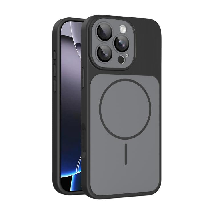 Custodia magnetica per telefono Shield con contrasto cromatico e protezione per l'obiettivo., For iPhone 16 Pro Max, For iPhone 16 Pro, For iPhone 16, For iPhone 15 Pro Max