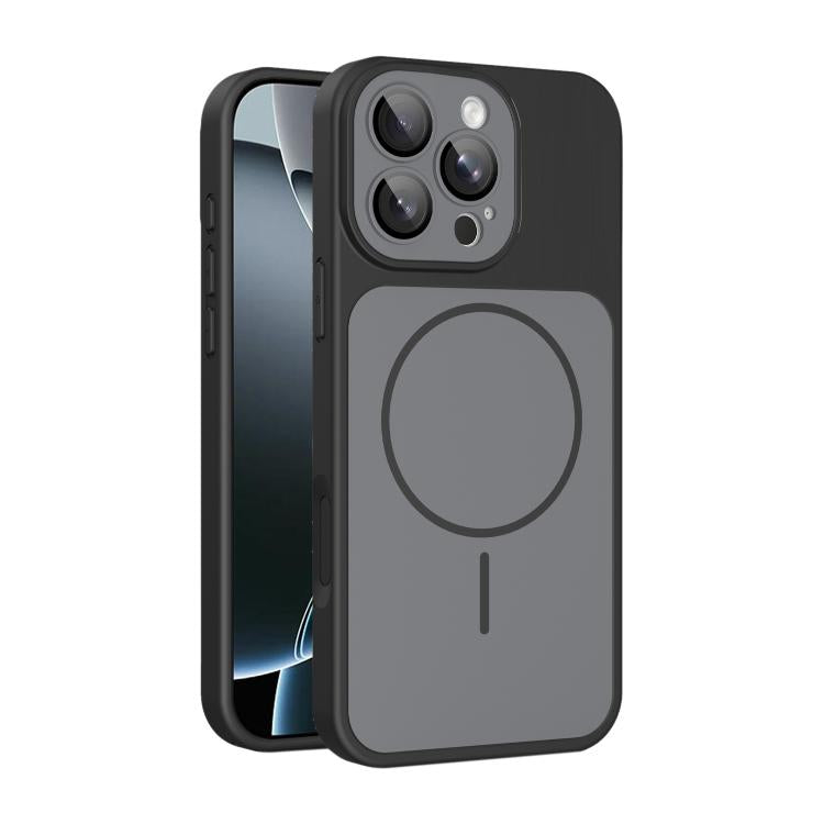 Custodia magnetica per telefono Shield con contrasto cromatico e protezione per l'obiettivo., For iPhone 16 Pro Max, For iPhone 16 Pro, For iPhone 16, For iPhone 15 Pro Max