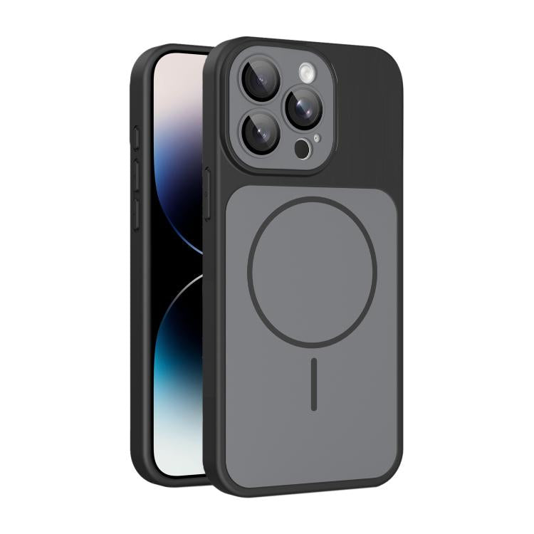 Custodia magnetica per telefono Shield con contrasto cromatico e protezione per l'obiettivo., For iPhone 15 Pro, For iPhone 15, For iPhone 14 / 13, For iPhone 14 Pro