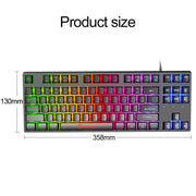 Tastiera meccanica curva SHIPADOO K87 a 87 tasti con cavo USB