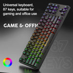 Tastiera meccanica curva SHIPADOO K87 a 87 tasti USB