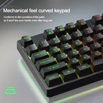 Tastiera meccanica curva SHIPADOO K87 a 87 tasti USB