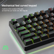 Tastiera meccanica curva SHIPADOO K87 a 87 tasti con cavo USB