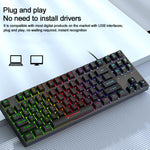 Tastiera meccanica curva SHIPADOO K87 a 87 tasti USB