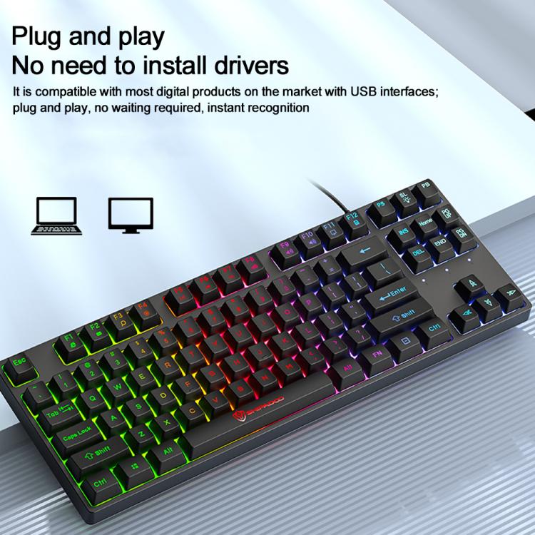 Tastiera meccanica curva SHIPADOO K87 a 87 tasti USB